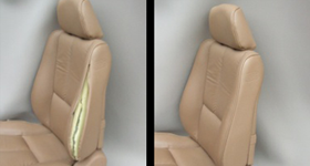leather seat before and after repair 